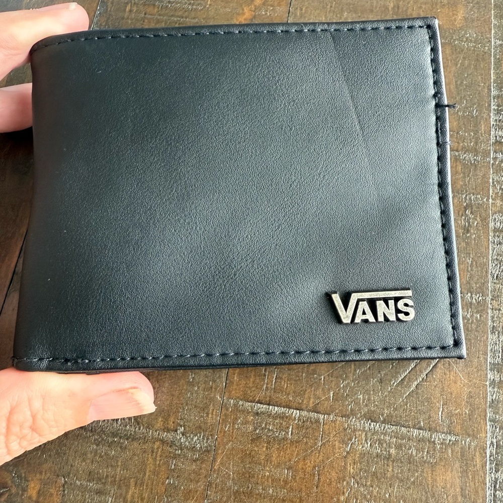Vans Black Leather Card Holder